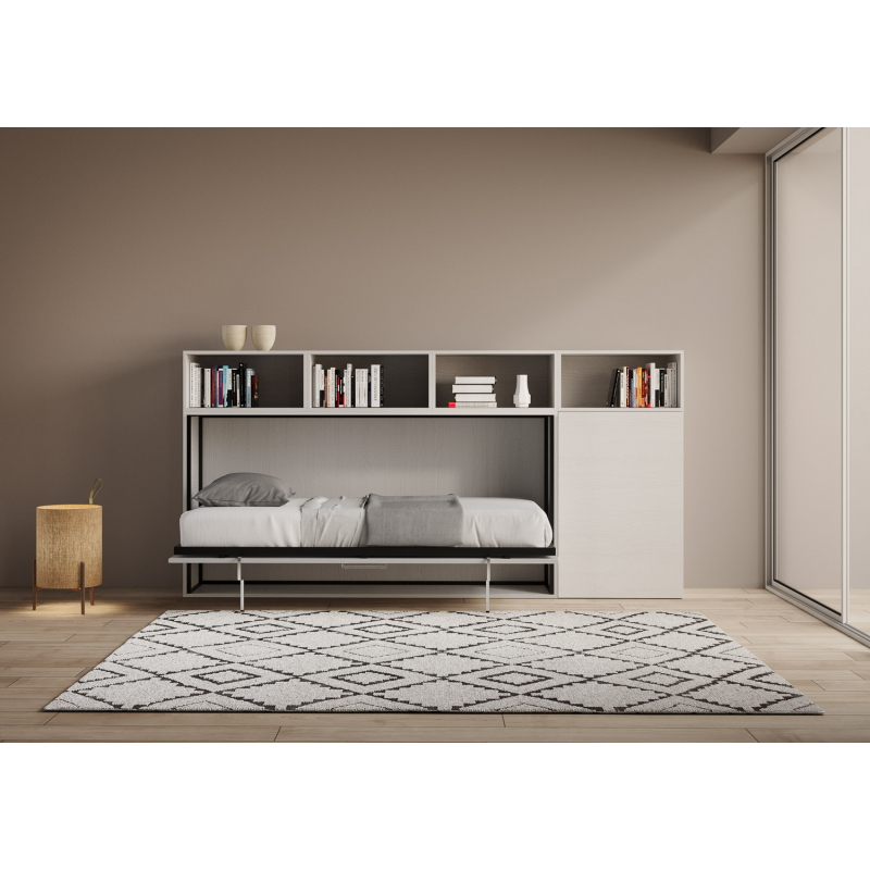 Letto a scomparsa singolo orizzontale Kando composizioni