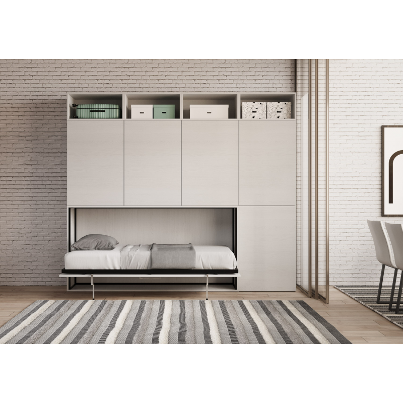 Letto a scomparsa singolo orizzontale Kando composizioni
