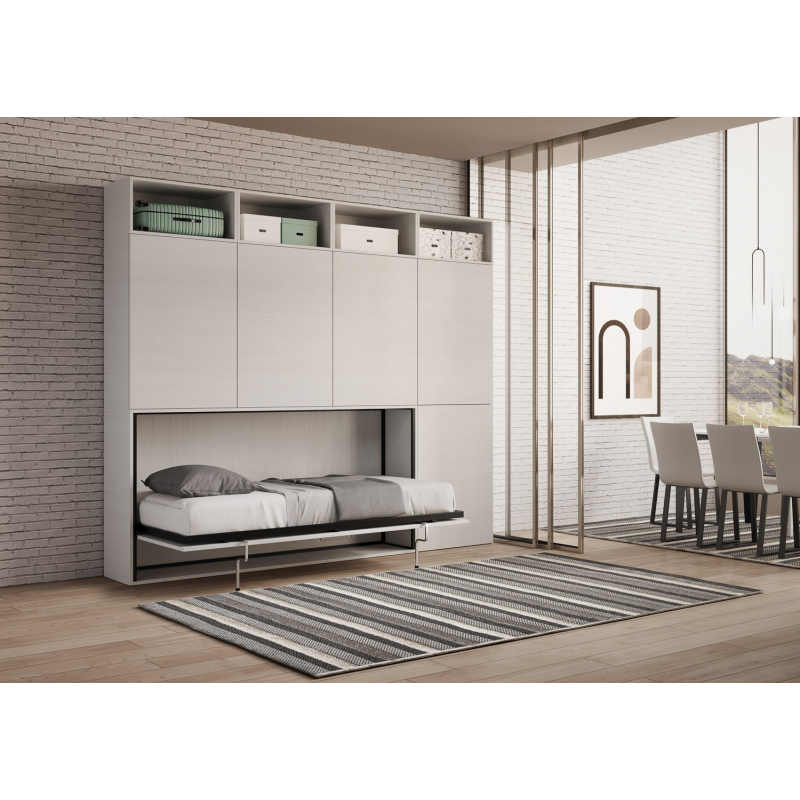 Letto a scomparsa singolo orizzontale Kando composizioni