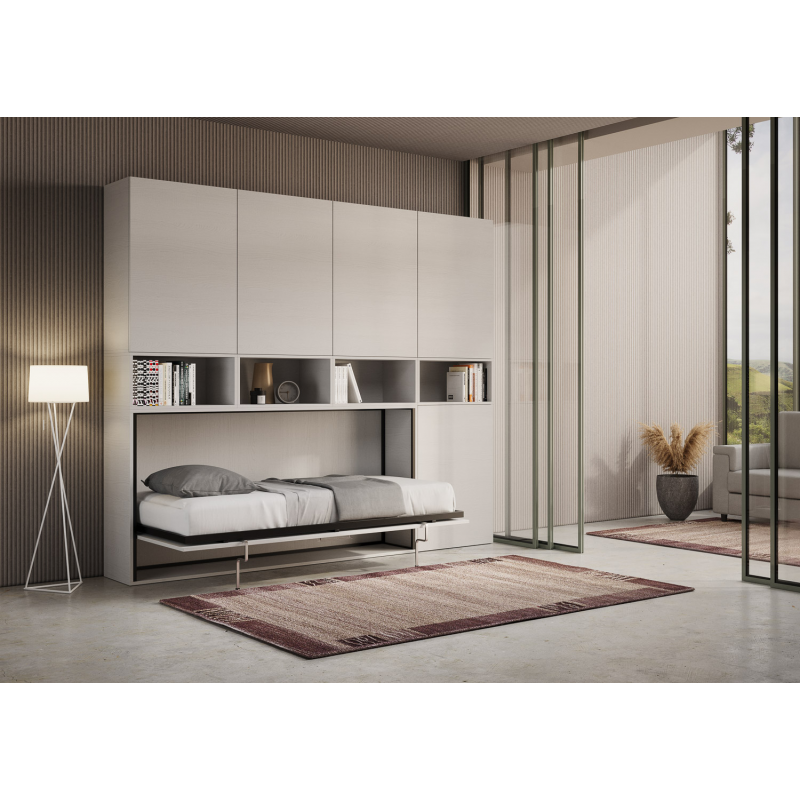 Letto a scomparsa singolo orizzontale Kando composizioni