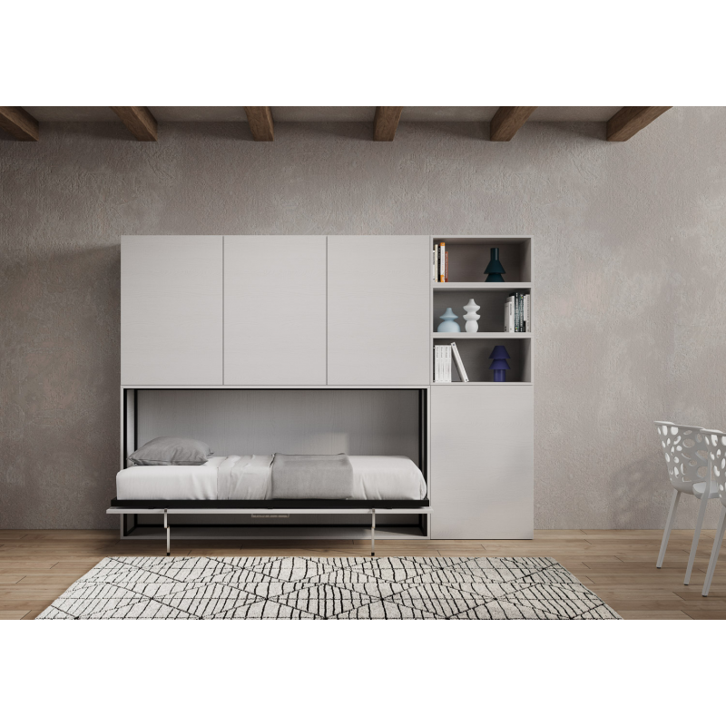 Letto a scomparsa singolo orizzontale Kando composizioni