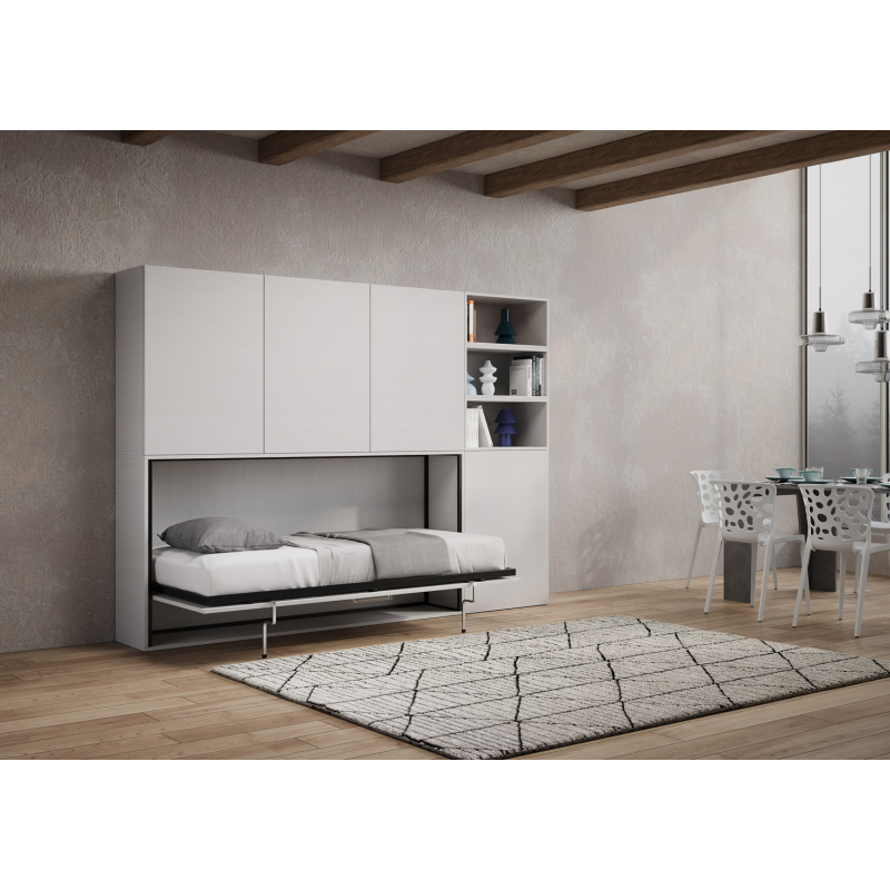 Letto a scomparsa singolo orizzontale Kando composizioni