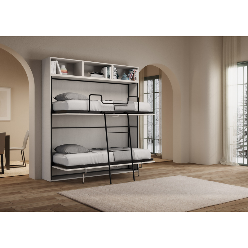 Letto a scomparsa doppio orizzontale Kando composizioni