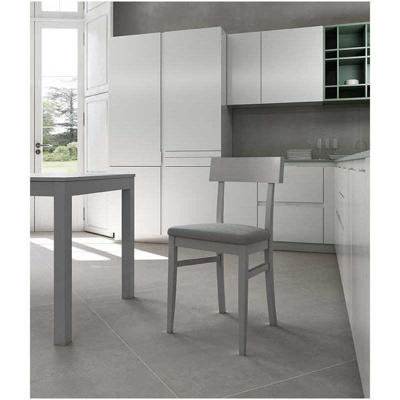 Set di 2 Sedie in legno laccato Monaco 44cm X 45cm H 82cm Stones