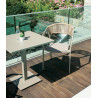Piano in alluminio 80x80 tortora per tavolo esterno Moia
