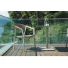 Piano in alluminio 80x80 tortora per tavolo esterno Moia