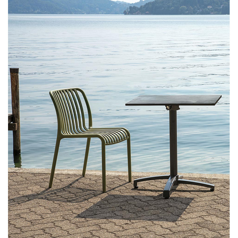 Basamento pieghevole alluminio antracite Moia tavolo outdoor