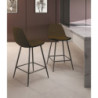 Set di 2 Sgabelli in similpelle Brigitte 42cm X 52cm H 93cm Stones