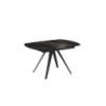 Tavolo allungabile con top in ceramica Gambe in metallo verniciato Allunghe interne Kyoto 140 90cm X 140-200cm H 75cm Stones