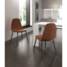 Set di 4 sedie in similpelle Brigitte 44cm X 50cm H 84cm Stones