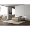 Letto Sommier imbottito 1 piazza e mezza 120x190 cm tessuto Era Azelia
