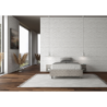 Letto Sommier imbottito 1 piazza e mezza 120x190 cm tessuto Era Azelia