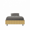 Letto Sommier imbottito 1 piazza e mezza 120x190 cm tessuto Aragona Azelia