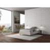 Letto Sommier imbottito 1 piazza e mezza 120x200 cm tessuto Labirinto Azelia
