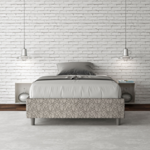 Zoom Letto Sommier imbottito 1 piazza e mezza 120x200 cm tessuto Era Azelia