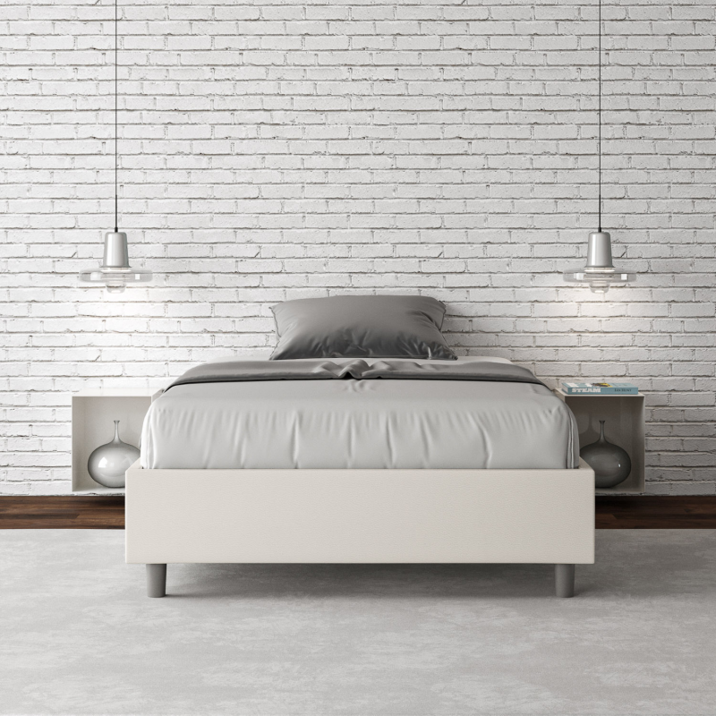 Letto Sommier imbottito 1 piazza e mezza 120x210 cm Azelia