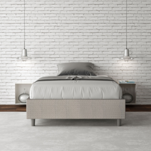 Zoom Letto Sommier imbottito 1 piazza e mezza 120x210 cm tessuto Labirinto Azelia