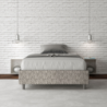 Letto Sommier imbottito 1 piazza e mezza 120x210 cm tessuto Era Azelia
