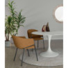 Set di 2 Sedie rivestita in tessuto easy-clean Gambe in metallo verniciato Medea 53cm X 60cm H 78cm Stones