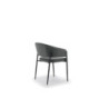 Set di 2 Sedie in tessuto easy-clean Gambe in metallo verniciato Maya 59.5cm X 54cm H 78.5cm Stones