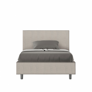Letto imbottito 1 piazza e mezza 120x190 cm tessuto Labirinto Adele