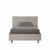 Letto imbottito 1 piazza e mezza 120x190 cm tessuto Era Adele