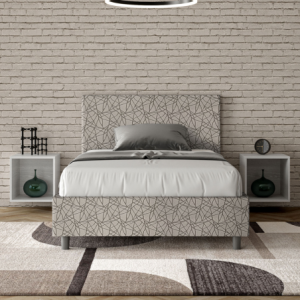 Zoom Letto imbottito 1 piazza e mezza 120x190 cm tessuto Era Adele