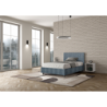Letto imbottito 1 piazza e mezza 120x190 cm tessuto Aragona Adele