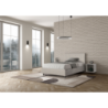 Letto imbottito 1 piazza e mezza 120x200 cm tessuto Labirinto Adele
