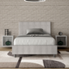 Letto imbottito 1 piazza e mezza 120x210 cm tessuto Aragona Adele