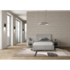 Letto imbottito 1 piazza e mezza 120x210 cm tessuto Aragona Adele