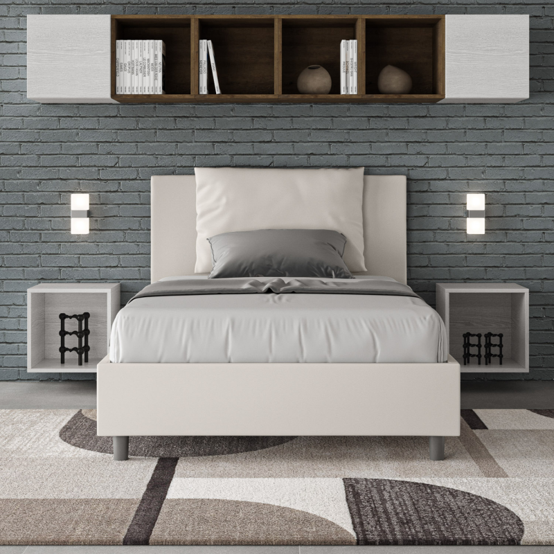 Letto imbottito 1 piazza e mezza 120x190 cm Antea