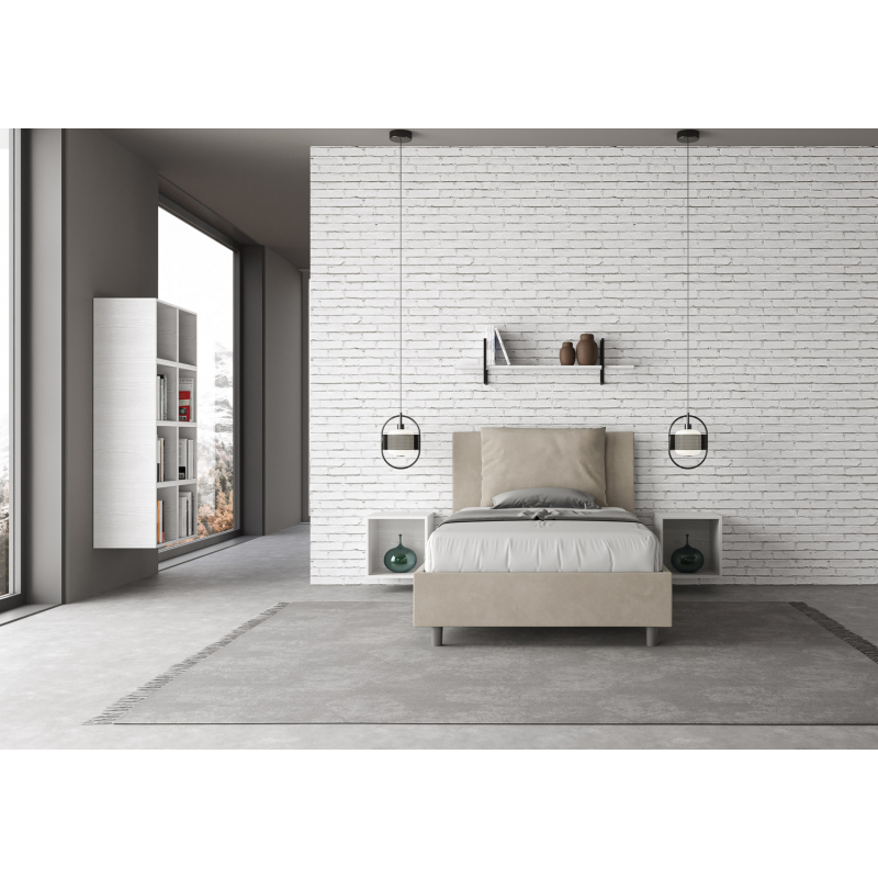 Letto imbottito 1 piazza e mezza 120x190 cm Antea