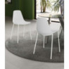 Set di 4 Sedie in polipropilene Frida 49cm X 48.5cm H 88cm Stones