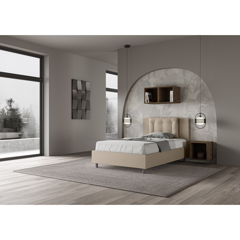 Letto imbottito 1 piazza e mezza 120x190 cm Annalisa