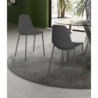 Set di 4 SEDIe IN POLIPROPILENE Frida 49cm X 48.5cm H 88cm Stones