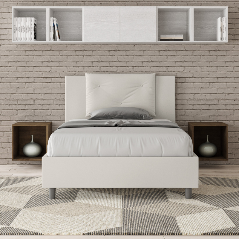 Letto imbottito 1 piazza e mezza 120x190 cm Appia