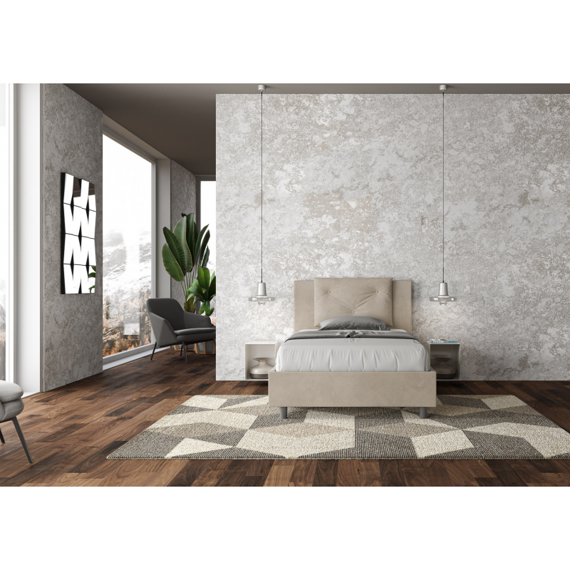 Letto imbottito 1 piazza e mezza 120x190 cm Appia