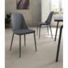 Set di 4 Sedie in polipropilene Tamara 46cm X 55cm H 80cm Stones