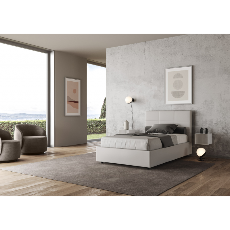 Letto imbottito 1 piazza e mezza 120x190 cm Mika