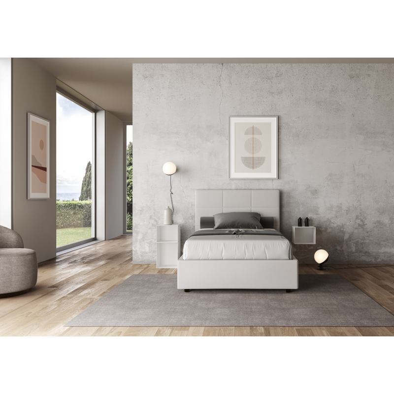 Letto imbottito 1 piazza e mezza 120x190 cm Mika