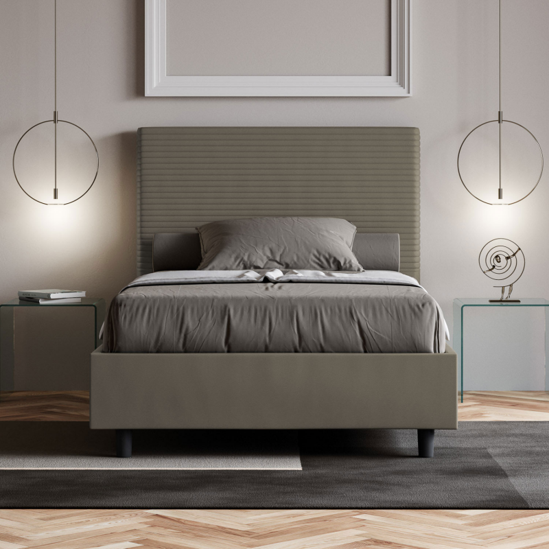 Letto imbottito 1 piazza e mezza 120x190 cm Focus