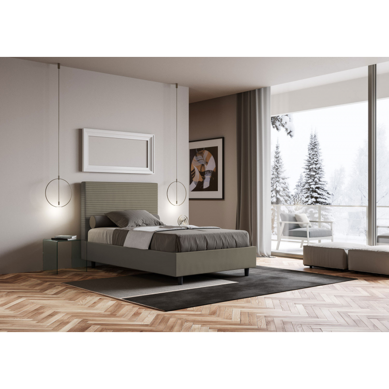 Letto imbottito 1 piazza e mezza 120x190 cm Focus