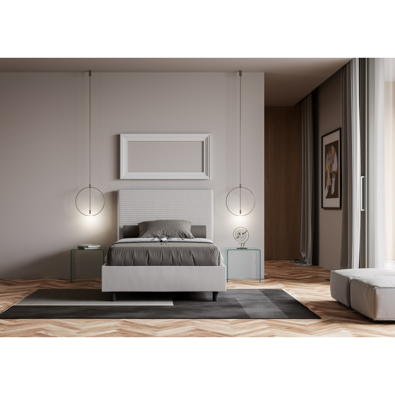 Letto imbottito 1 piazza e mezza 120x190 cm Focus
