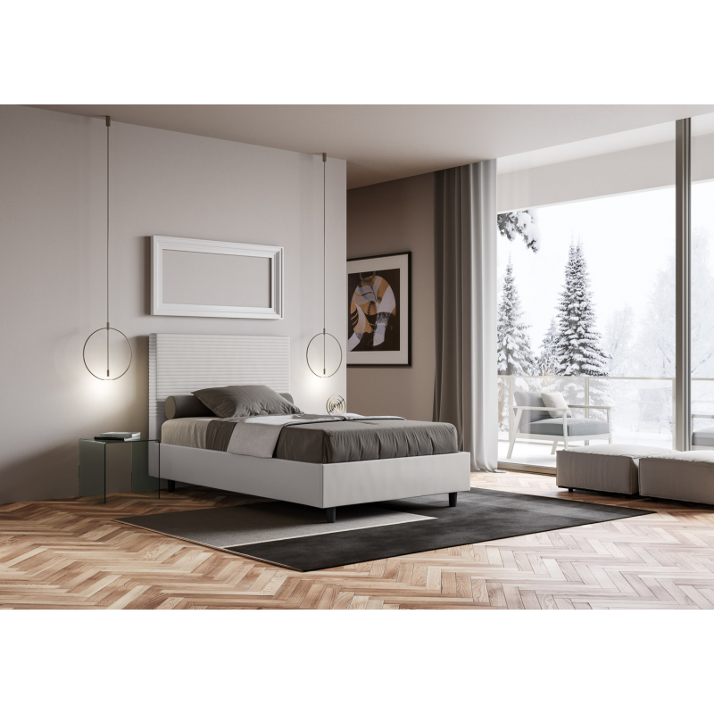 Letto imbottito 1 piazza e mezza 120x190 cm Focus