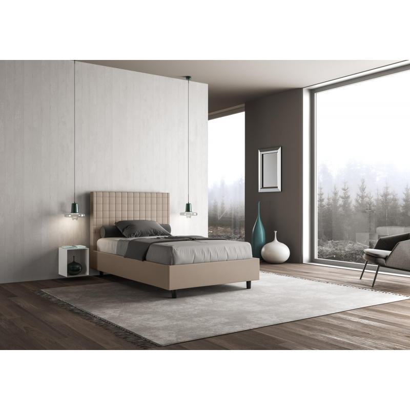 Letto imbottito 1 piazza e mezza 120x190 cm Sunny