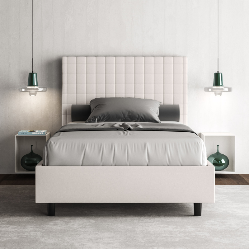 Letto imbottito 1 piazza e mezza 120x190 cm Sunny