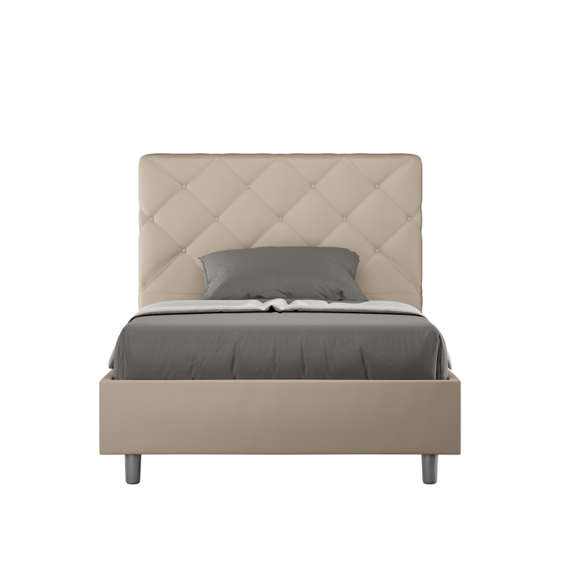 Letto imbottito 1 piazza e mezza 120x190 cm Priya