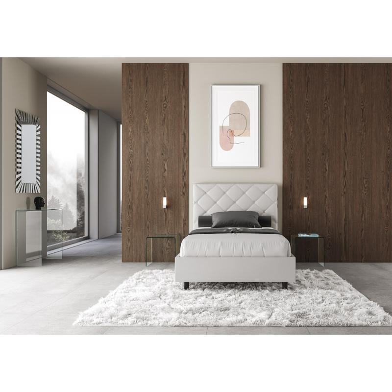 Letto imbottito 1 piazza e mezza 120x210 cm Priya