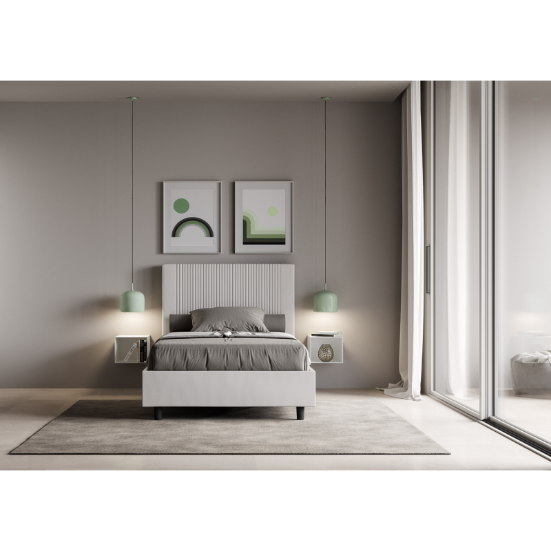 Letto imbottito 1 piazza e mezza 120x190 cm Goya